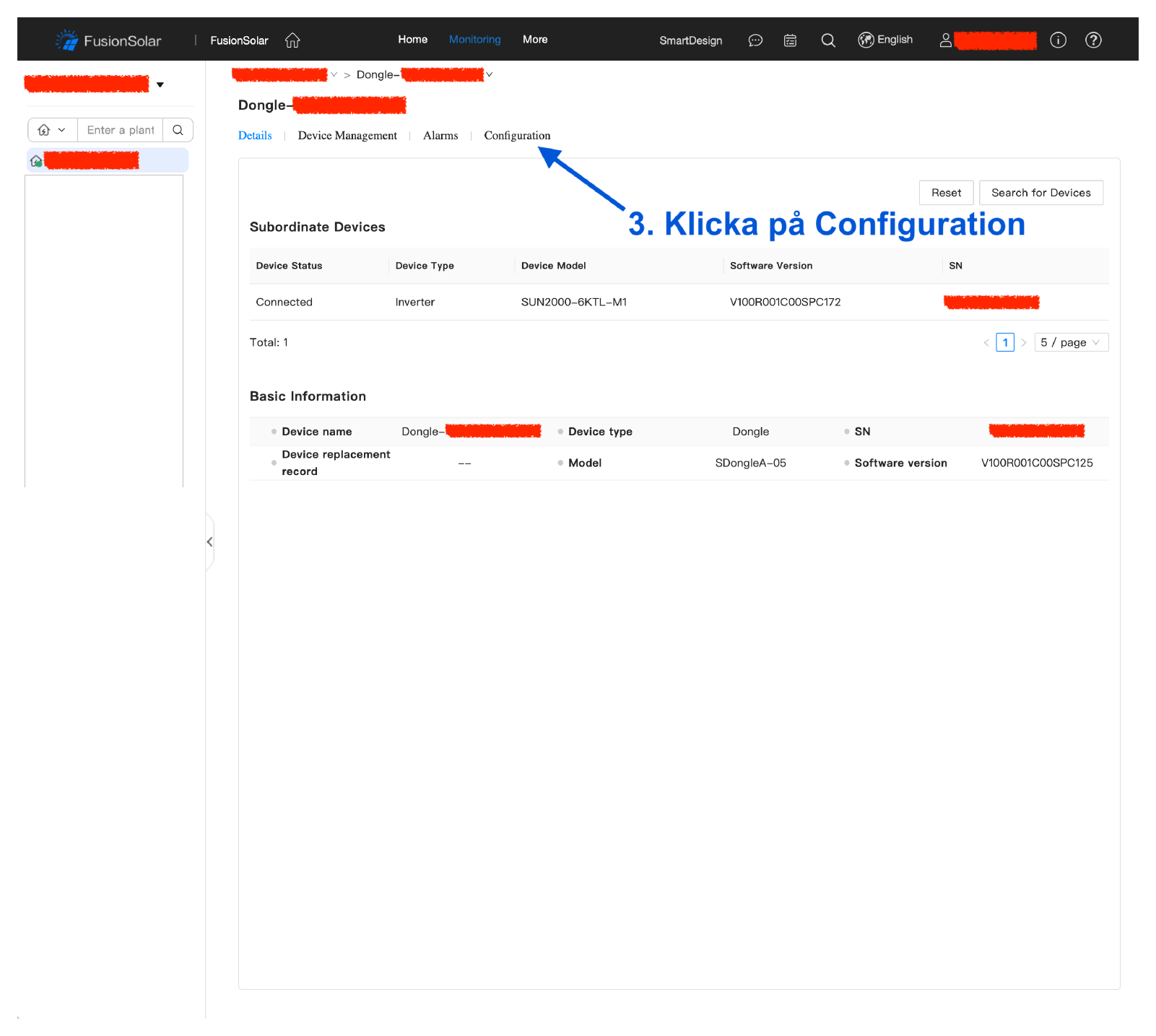 Klicka på fliken ”Configuration”.